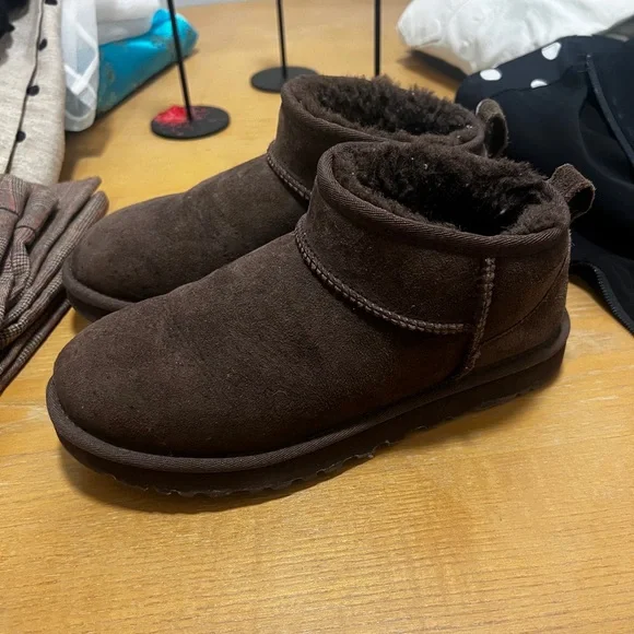 Brown Suede Ugg Mini - Picture 2 of 6